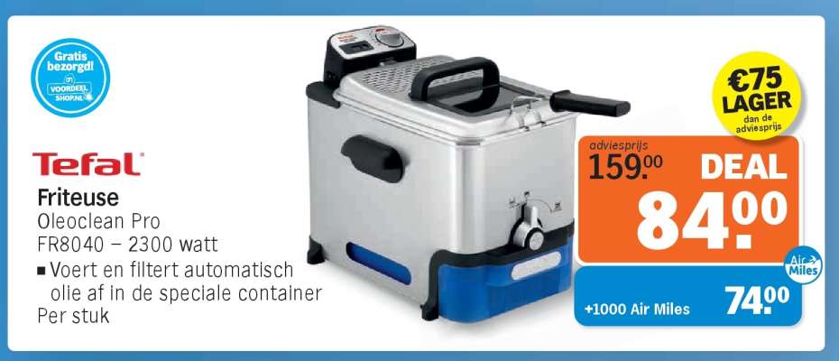Tefal Friteuse Oleoclean Pro FR8040