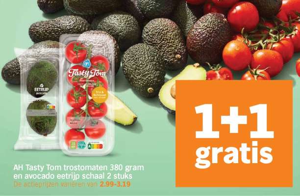 AH Tasty Tom trostomaten en avocado eetrijp schaal