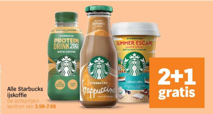 Alle Starbucks ijskoffie