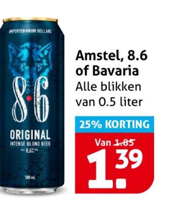Amstel, 8.6 of Bavaria