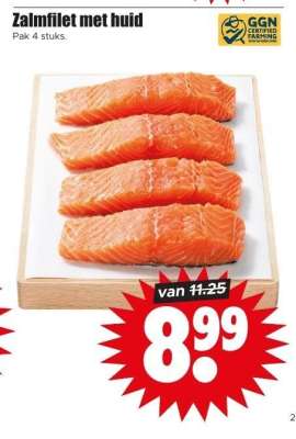 Zalmfilet met Huid