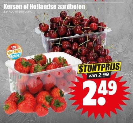 Kersen of Hollandse aardbeien