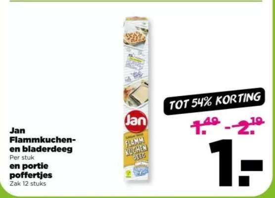 Jan Flammkuchen- en bladerdeeg