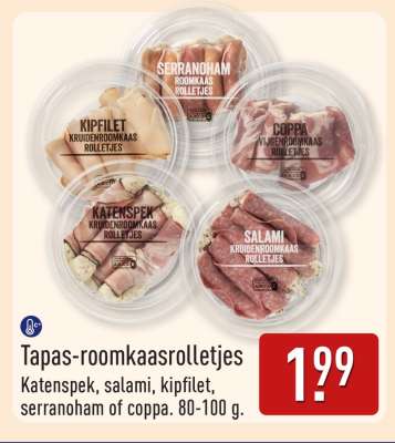 Tapas roomkaasrolletjes