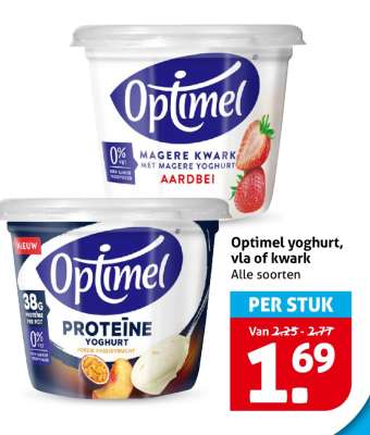 Optimel yoghurt, vla of kwark