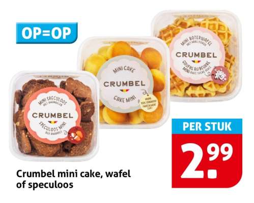Crumbel mini cake, wafel of speculoos