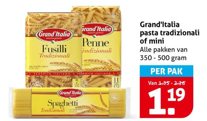 Grand'Italia pasta tradizionali of mini