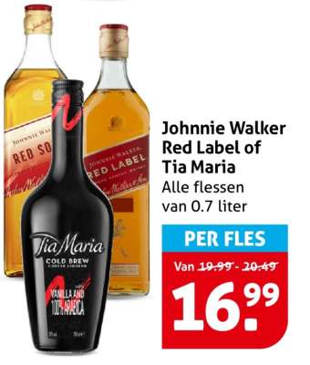 Johnnie Walker Red Label of Tia Maria