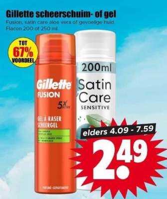 Gillette scheerschuim- of gel
