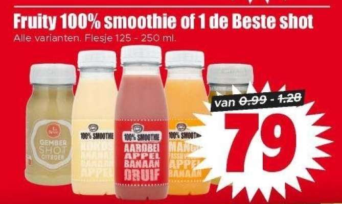 Fruity 100% smoothie of 1 de Beste shot