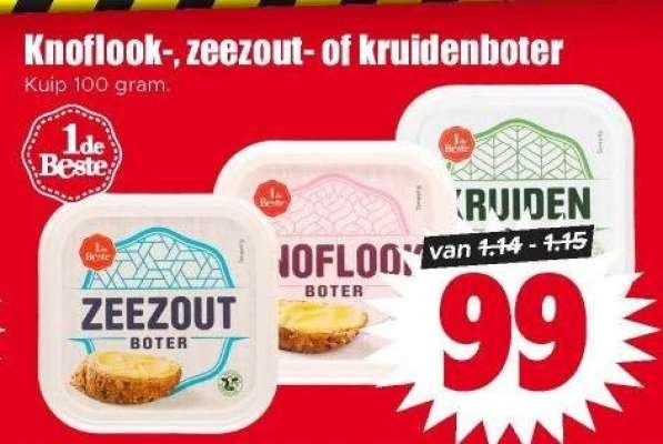 Knoflook-, zeezout- of kruidenboter