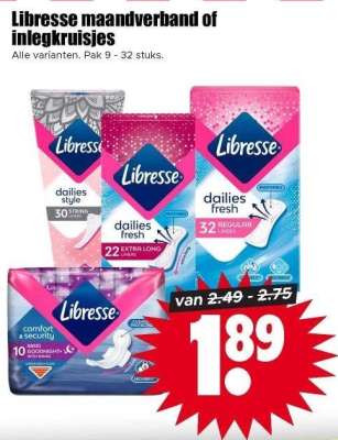 Libresse maandverband of inlegkruisjes