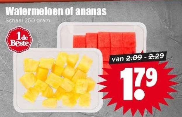 Watermeloen of ananas