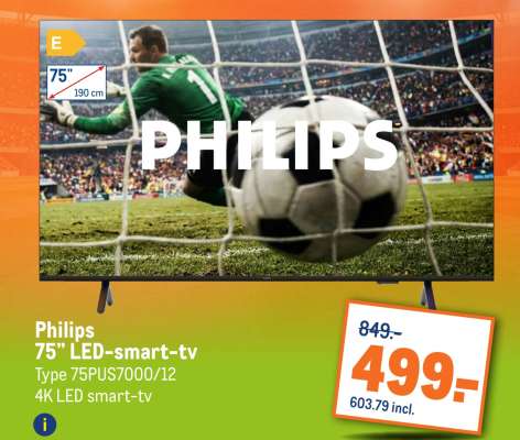 Philips 75" LED smart-tv