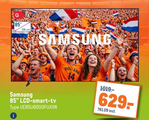 Samsung 85” LCD smart-tv