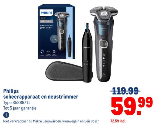 Philips scheerapparaat en neustrimmer