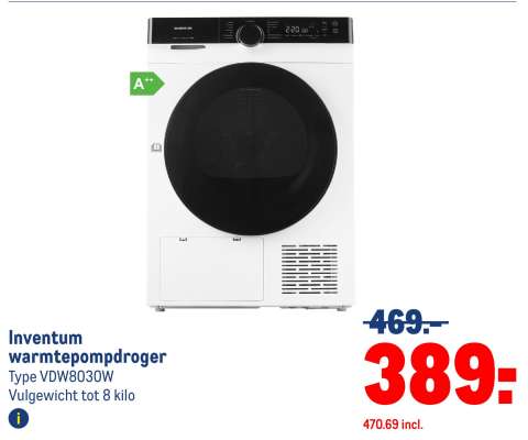 Inventum warmtepompdroger