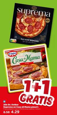 Alle Dr. Oetker Suprema en Casa di Mama pizza's