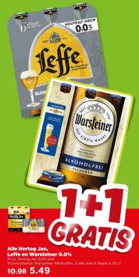 Alle Hertog Jan, Leffe en Warsteiner 0.0%