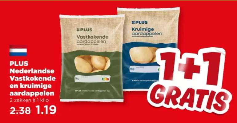 PLUS Nederlandse Vastkokende en kruimige aardappelen