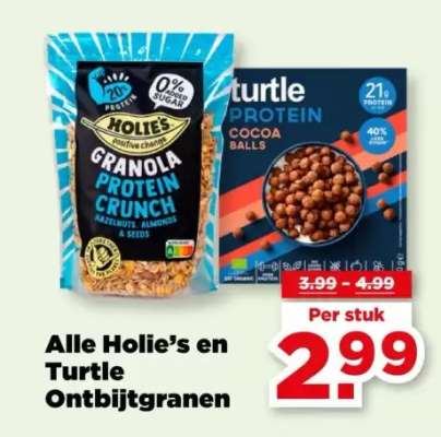 Alle Holie’s en Turtle Ontbijtgranen