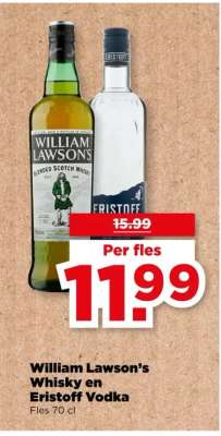 William Lawson's Whisky en Eristoff Vodka