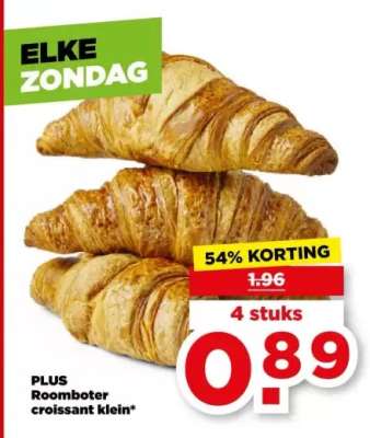 PLUS Roomboter croissant klein