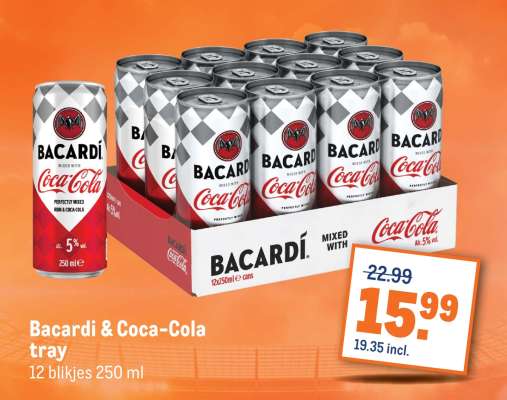 Bacardi & Coca-Cola tray