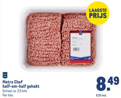 Metro Chef half-om-half gehakt