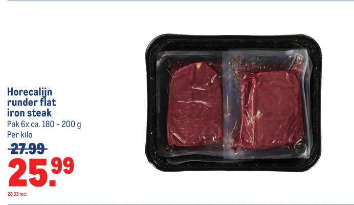 Horecalijn runder flat iron steak