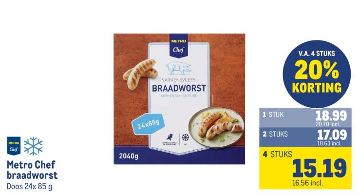 Metro Chef braadworst