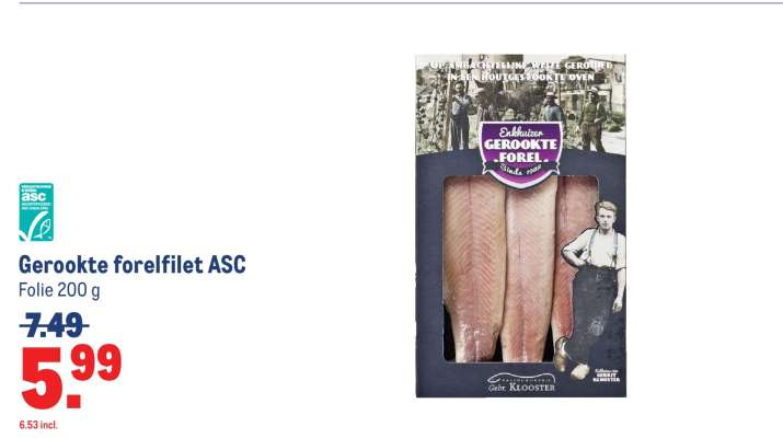 Gerookte forelfilet ASC