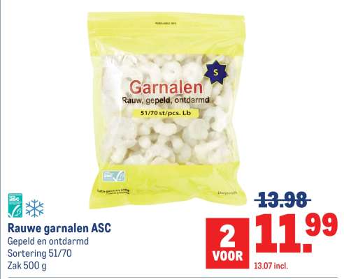 Rauwe garnalen ASC
