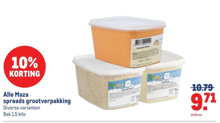 Alle Maza spreads grootverpakking