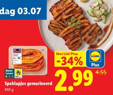 Speklapjes gemarineerd