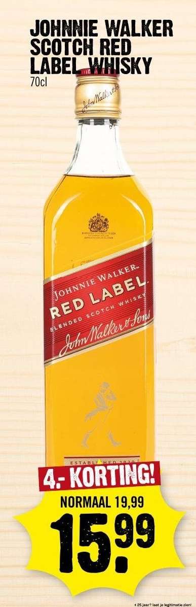 JOHNNIE WALKER SCOTCH RED LABEL WHISKY