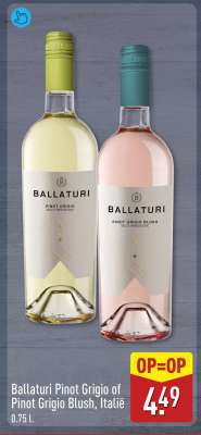 Ballaturi Pinot Grigio of Pinot Grigio Blush, Italië