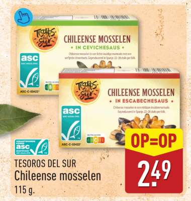 TESOROS DEL SUR Chileense mosselen