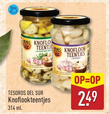 TESOROS DEL SUR Knoflookteentjes