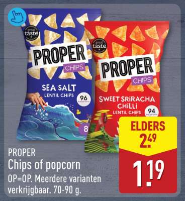 PROPER Chips of popcorn