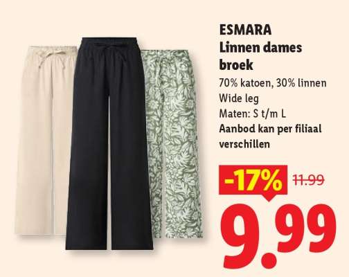 ESMARA Linnen dames broek