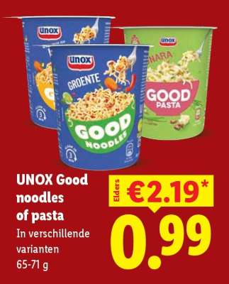 UNOX Good noodles of pasta