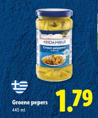 Groene pepers