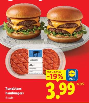 Rundvlees hamburgers