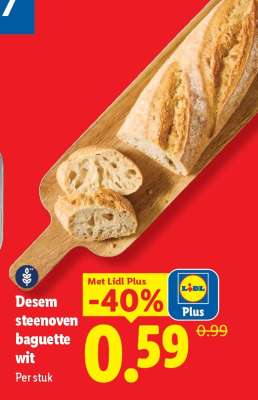 Desem steenoven baguette wit