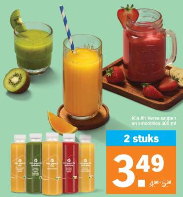 Alle AH Verse sappen en smoothies 500 ml