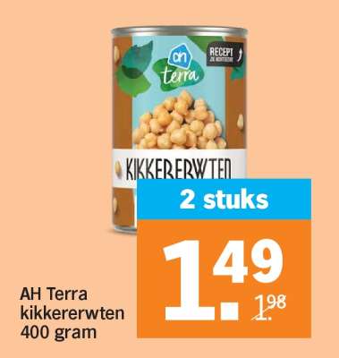 AH Terra kikkererwten 400 gram