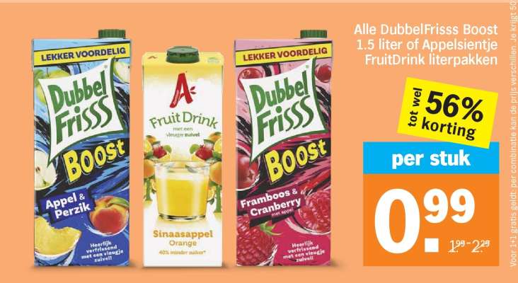 DubbelFrisss Boost & Appelsientje FruitDrink