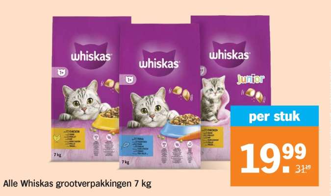 Whiskas grootverpakkingen 7 kg