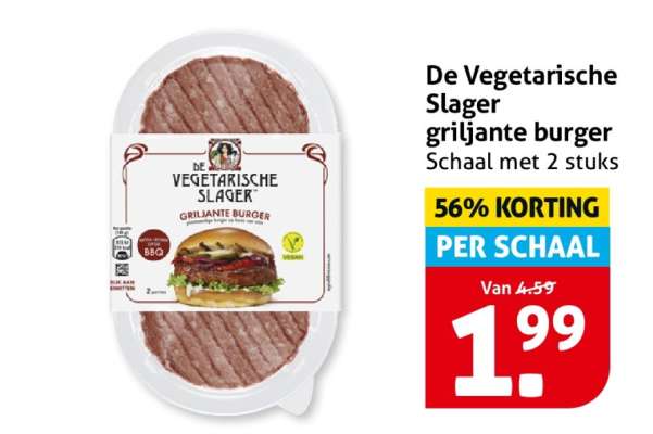 De Vegetarische Slager griljante burger